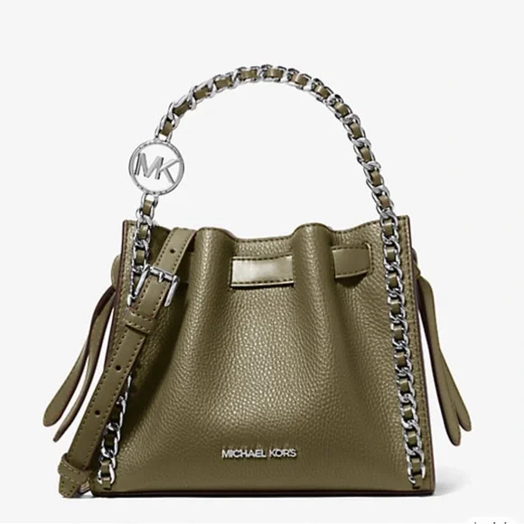 Michael Kors Olive Crossbody Bag with Chain Detail - Picture 4 of 5
